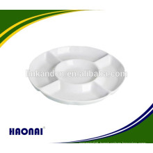 Hotel use five section plate ceramics with competitive price